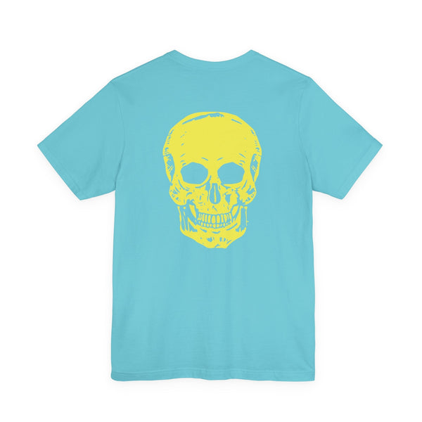 Underground Style Skull Tee – Mini Front Print & Jumbo Back Graphic