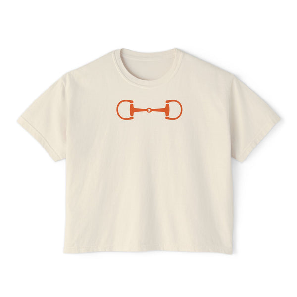 Orange Horse Bit Front Print Graphic Tee - Heritage by Sandra Oles