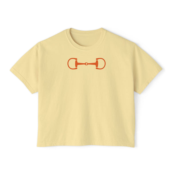 Orange Horse Bit Front Print Graphic Tee - Heritage by Sandra Oles