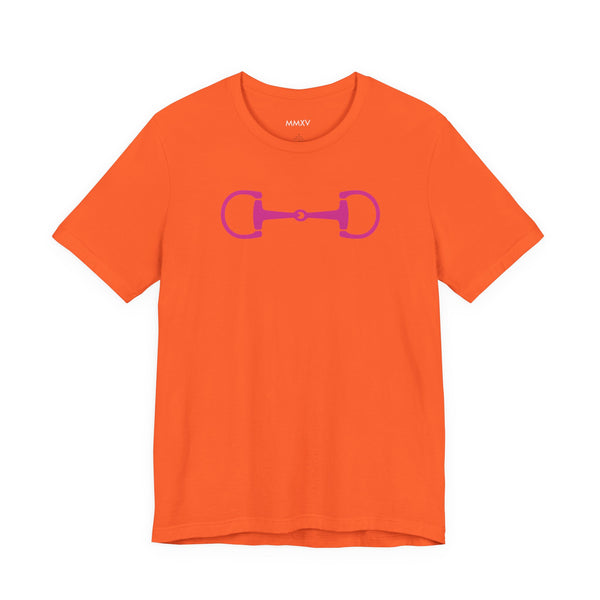 Hot Pink Horse Bit Front Print Graphic Tee - Heritage by Sandra Oles