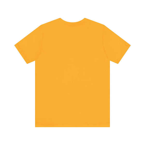 plain yellow graphic t shirt back view premium cotton unisex fit