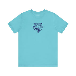 Light blue graphic tee with roaring tiger front print from Fugitive Tees