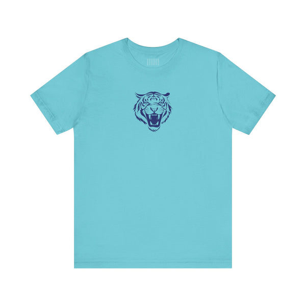 Light blue graphic tee with roaring tiger front print from Fugitive Tees