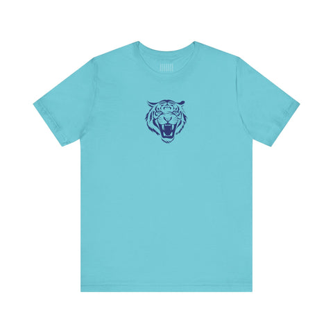Light blue graphic tee with roaring tiger front print from Fugitive Tees