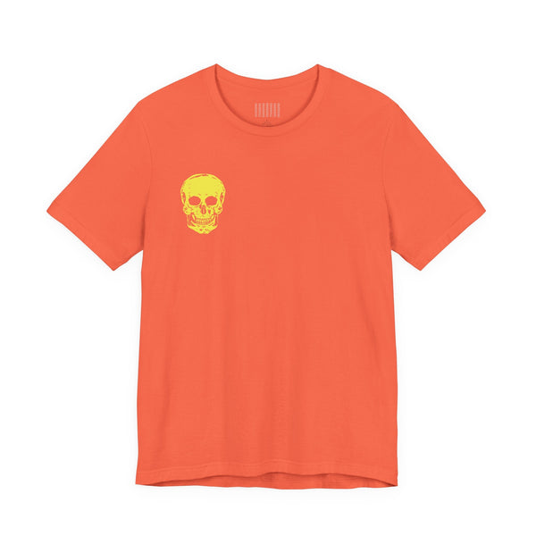 Underground Style Skull Tee – Mini Front Print & Jumbo Back Graphic