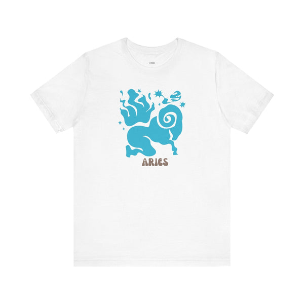 Aries Zodiac Graphic Tee - Cosmic by Sandra Oles