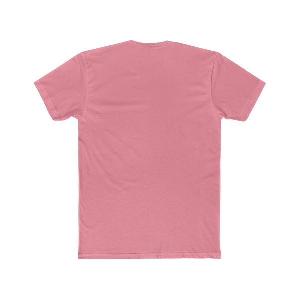 Back view of pink Free Bird graphic tee made of 100% cotton with ribbed collar and side seams for support