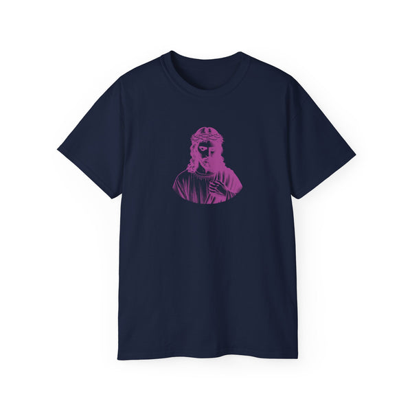 Jesus Mid-Scale Magenta Graphic T-Shirt - Iconic by Sandra Oles