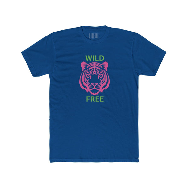 Pink and Green Wild Free Jumbo Tiger Graphic Tee - Fugitive by Sandra Oles