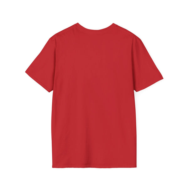 Red unisex t-shirt back view without design, plain cotton dragon t shirt base