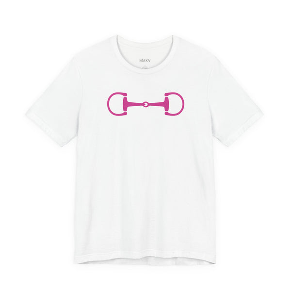 Hot Pink Horse Bit Front Print Graphic Tee - Heritage by Sandra Oles