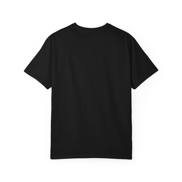 Black unisex religious graphic tee with yellow Jesus Crown of Thorns print by Sandra Oles