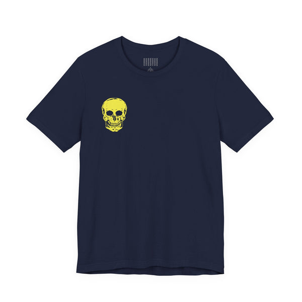 Underground Style Skull Tee – Mini Front Print & Jumbo Back Graphic