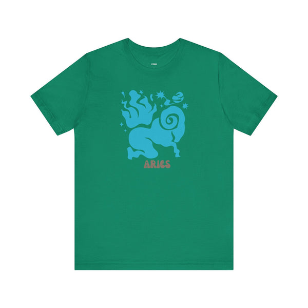 Aries Zodiac Graphic Tee - Cosmic by Sandra Oles