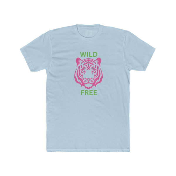 Pink and Green Wild Free Jumbo Tiger Graphic Tee - Fugitive by Sandra Oles