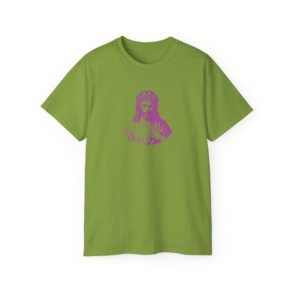 Jesus Mid-Scale Magenta Graphic T-Shirt - Iconic by Sandra Oles