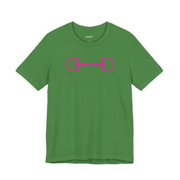 Hot Pink Horse Bit Front Print Graphic Tee - Heritage by Sandra Oles
