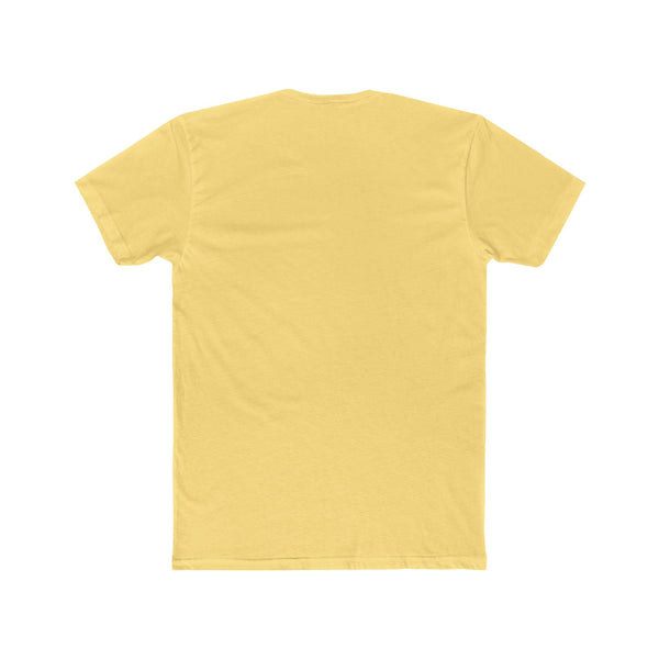 Yellow unisex cotton crew neck t-shirt back view Free Bird graphic tee retro style
