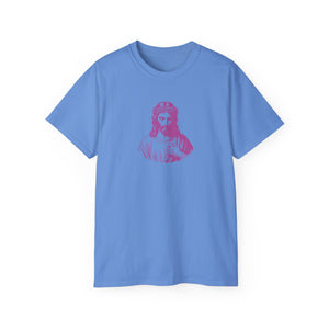 Jesus Mid-Scale Magenta Graphic T-Shirt - Iconic by Sandra Oles