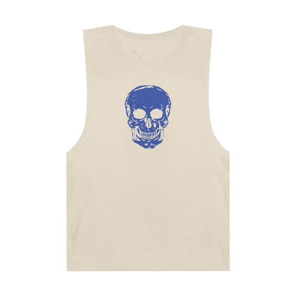 Blue Mid-Scale Skull Graphic Tank Top - Fugitive by Sandra Oles - Skull Series