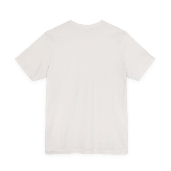 Plain white back view of a unisex jersey short sleeve t-shirt made from 100% Airlume cotton, ideal for cool graphic t shirts designs.