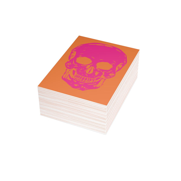 Vibrant PINK NEON Skull Postcard Bundle | Sandra Oles Studio