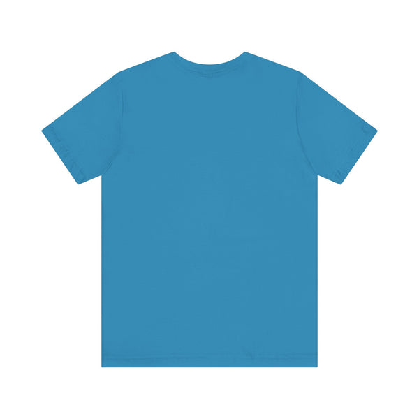 plain blue blank back view skull print t-shirt