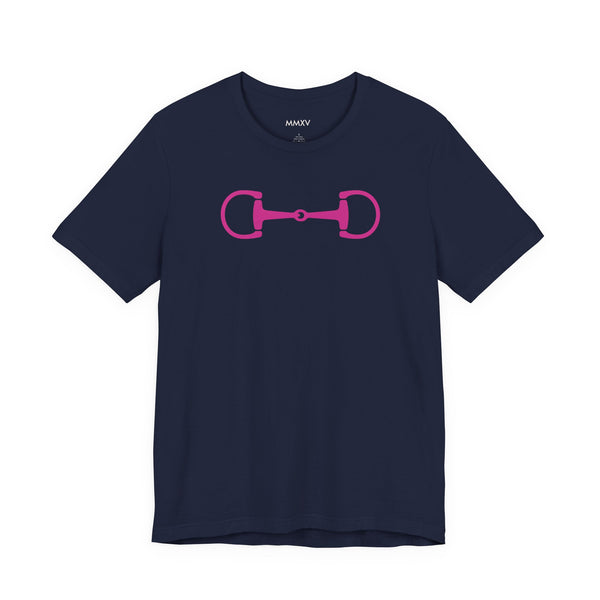 Hot Pink Horse Bit Front Print Graphic Tee - Heritage by Sandra Oles