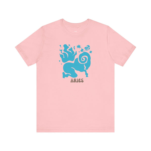 Aries Zodiac Graphic Tee - Cosmic by Sandra Oles