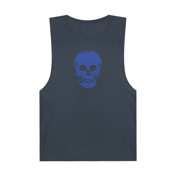 Blue Mid-Scale Skull Graphic Tank Top - Fugitive by Sandra Oles - Skull Series