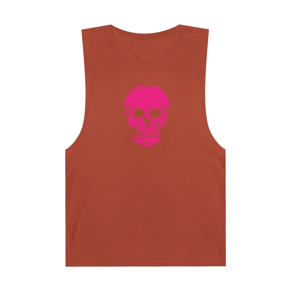 Pink Mid-Scale Skull Graphic Tank Top - Fugitive by Sandra Oles