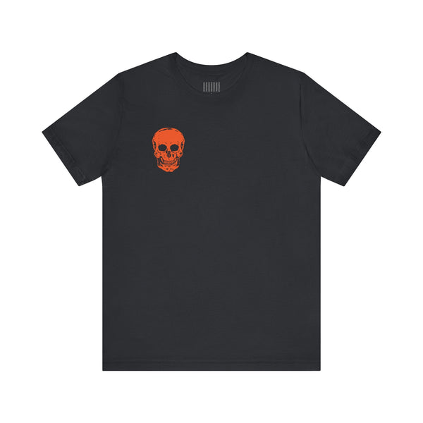 Orange  Mini Skull Graphic Tee - Fugitive by Sandra Oles
