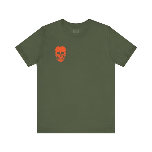 Orange  Mini Skull Graphic Tee - Fugitive by Sandra Oles