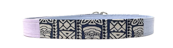 side view of tiki patchwork belt by oliver green