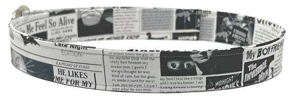 Apocalypse belt with d-rings black and white by oliver green
