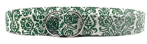 green and white floral belt by oliver green