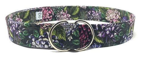 Floral black belt by oliver green