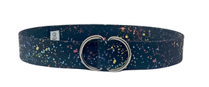 Paint splatter fashion belt for men and women with bold design