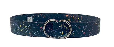 Paint splatter fashion belt for men and women with bold design