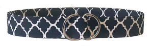 navy geo belt by oliver green